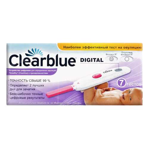 Тест на овуляцию Clearblue Digital цифровой с принадлежностями 7 шт. в Аптека Норма