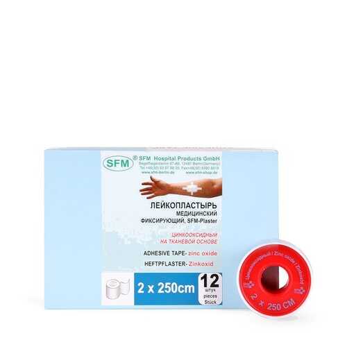 Лейкопластырь тканевая основа SFM Plaster пластиковая упаковка 534 521 2,0х250см белый в Аптека Норма