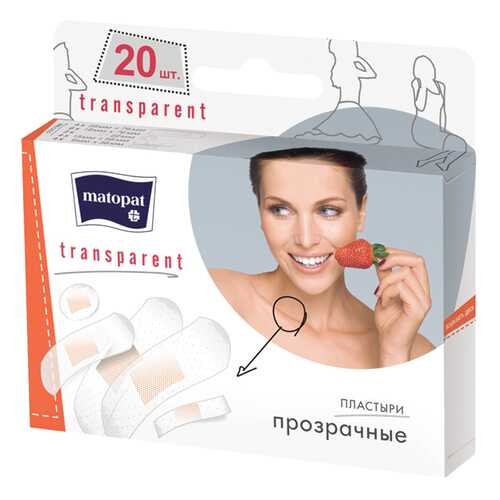 Пластырь, 5 размеров, 20 шт. Matopat Transparent в Аптека Норма