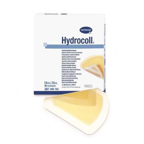 Повязка Hydrocoll гидроколлоидная самофиксирующаяся для заживления 7,5х7,5 см 10 шт. в Аптека Норма