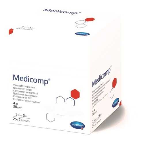 Стерильная нетканая салфетка, 5x5 см, 50 шт. Medicomp в Аптека Норма