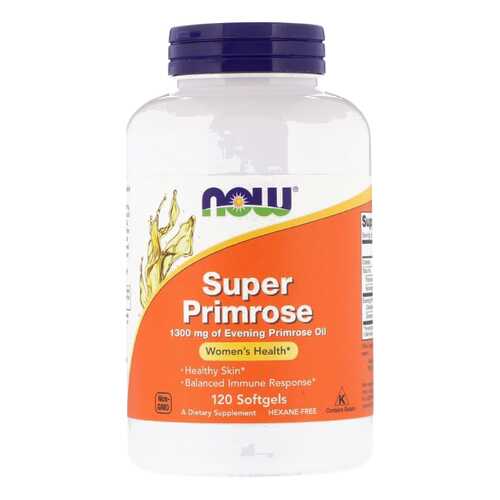 Масло примулы вечерней Now Super Primrose 120 гелевых капсул в Аптека Норма