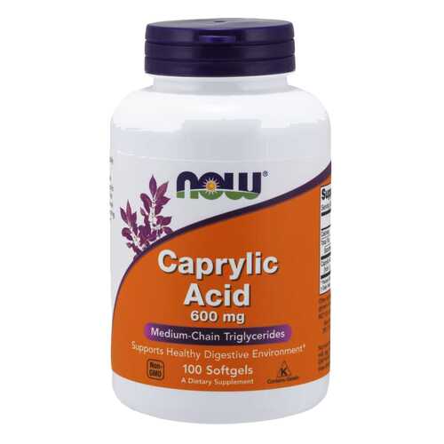 Для пищеварения NOW Caprylic Acid 600 мг 100 капсул в Аптека Норма