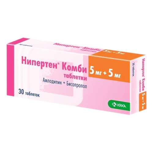 Нипертен Комби табл.5 мг+5 мг 30 шт. в Аптека Норма