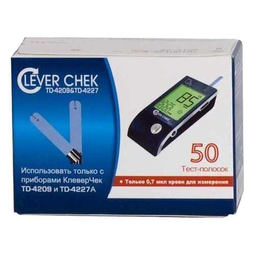 Тест-полоски для глюкометра TaiDoc Clever Chek TD-4227/TD-4209 50 шт. в Аптека Норма