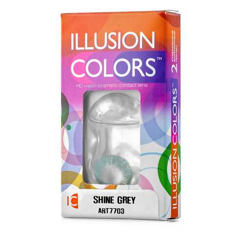 Контактные линзы ILLUSION colors Shine 2 линзы -1.0D grey серый в Аптека Норма