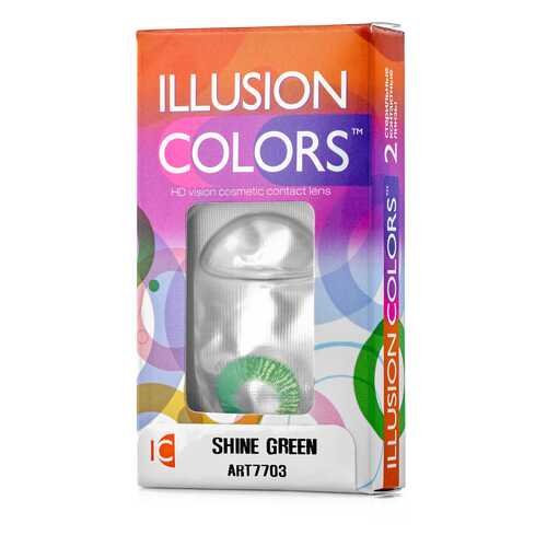 Контактные линзы ILLUSION colors Shine 2 линзы -1.5D green зеленый в Аптека Норма