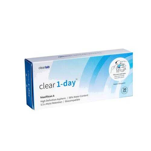 Контактные линзы ClearLab Clear 1-Day 30 линз R 8.7 +01,50 в Аптека Норма