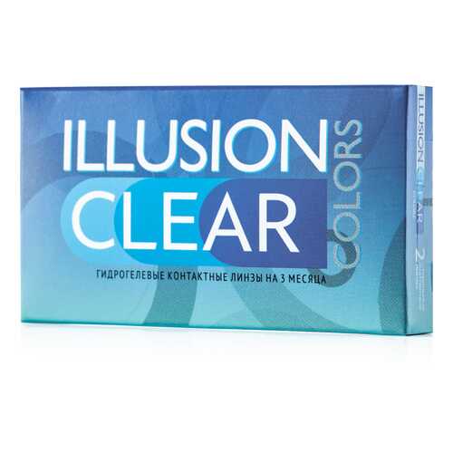 Контактные линзы ILLUSION colors Clear 2 линзы -2.0D прозрачные в Аптека Норма