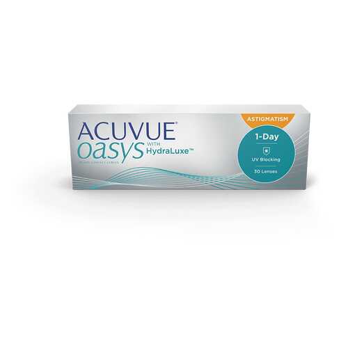 Контактные линзы Acuvue Oasys 1-Day with HydraLuxe for Astigmatism 30 линз -0,75/-1,25/140 в Аптека Норма