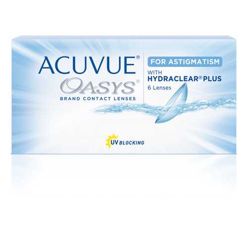 Контактные линзы Acuvue Oasys for Astigmatism with Hydraclear Plus 6 линз -2,25/-2,25/120 в Аптека Норма