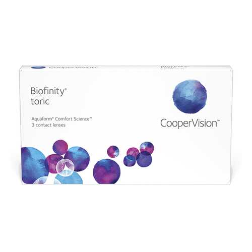 Линзы контактные CooperVision Biofinity Toric 3 шт. -0/0,75/180 в Аптека Норма