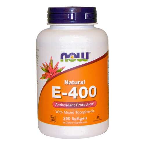 Витамин E NOW E-400 Mixed + Tocopherols 250 капс. в Аптека Норма