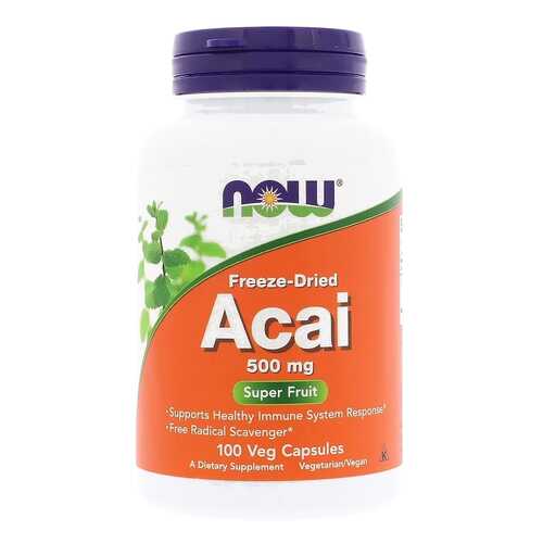 Антиоксидант NOW Acai 100 капс. натуральный в Аптека Норма