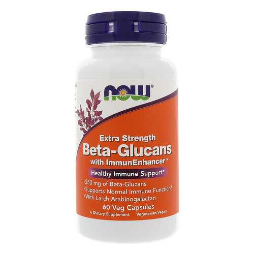 Добавка для иммунитета NOW Beta-Glucans Extra Strength 60 капс. в Аптека Норма