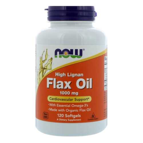 Льняное масло NOW Flax Oil 120 капс. в Аптека Норма